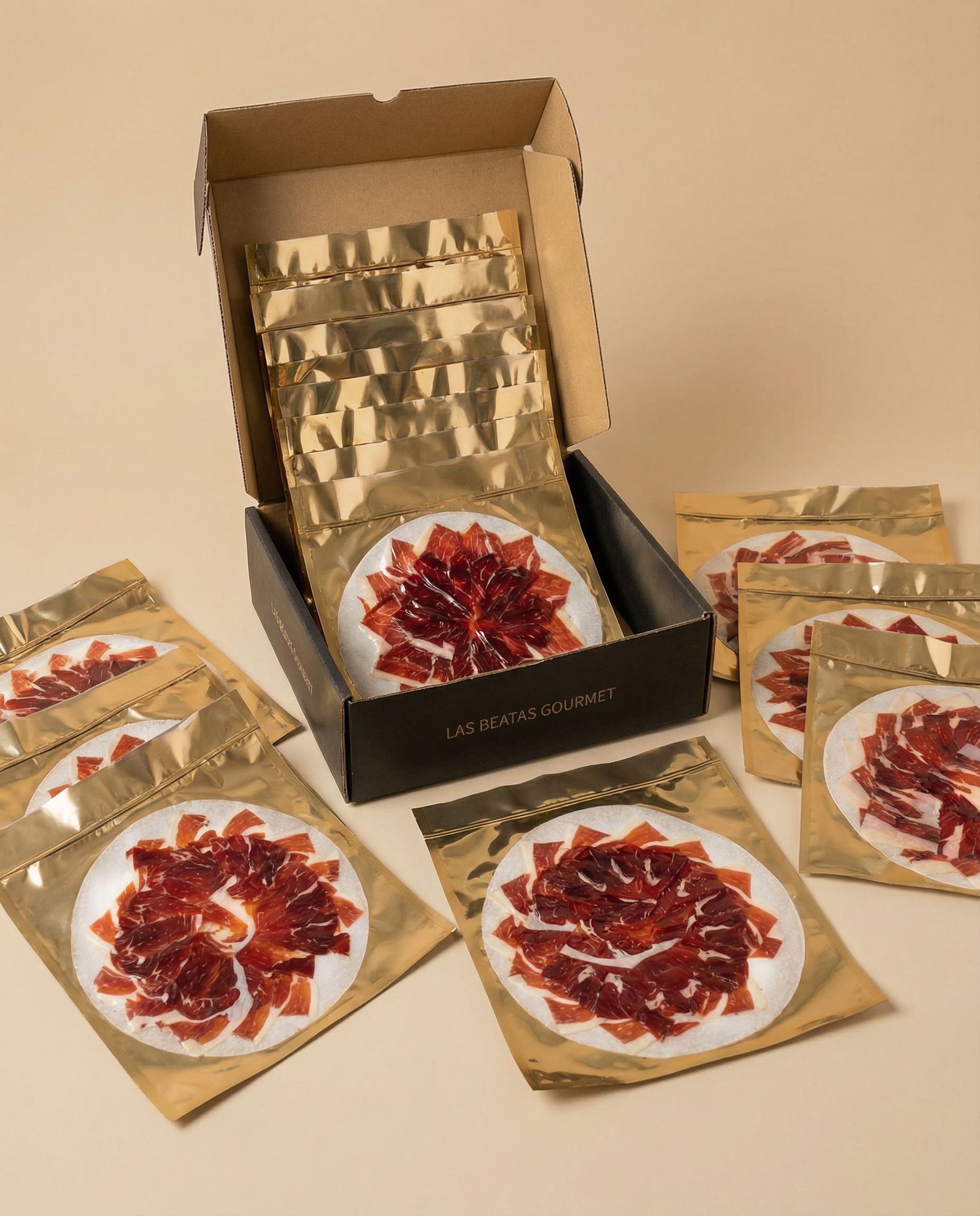 Jamón Ibérico Cebo 50% · Corte Manual · Platos